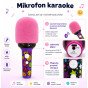 WOOPIE Belaidis Karaoke Mikrofonas su BT Garsiakalbiu LED Rožinis