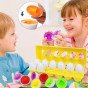 WOOPIE Montessori kiaušinių galvosūkių žaidimas - Atitikite formas ir spalvas