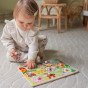 WOOPIE GREEN Medinis Montesori galvosūkis ūkis su atitinkančiais kūbeliais