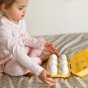 WOOPIE Montessori formų rūšiavimo galvosūkis atitikimas laimingi vištelės kiaušiai 6 vnt.