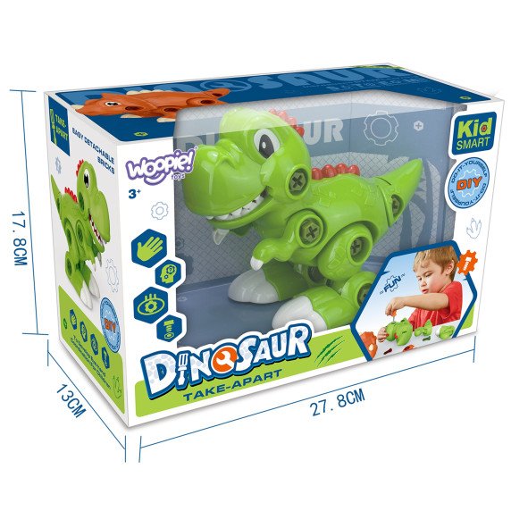 WOOPIE Dinozaurų surinkimo rinkinys su suktuvu + suktuvas