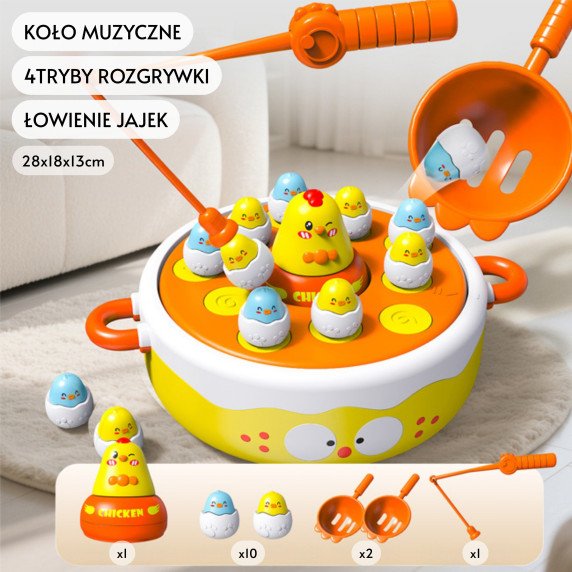 WOOPIE 4-in-1 Katapultų vištų žvejybos arkadinė žaidimų salė.