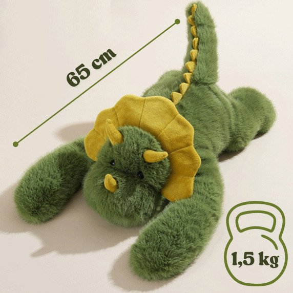 WOOPIE Dinozauras Anti-Streso Jutiklinis Svorio Užkimštas Žaislas Sunkus Meškiukas Pliušinis Žaislas 65cm 1500g