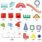 WOOPIE Magnetiniai statybiniai blokai 3D mokomas rinkinys kamuolių trasei 170 vnt.