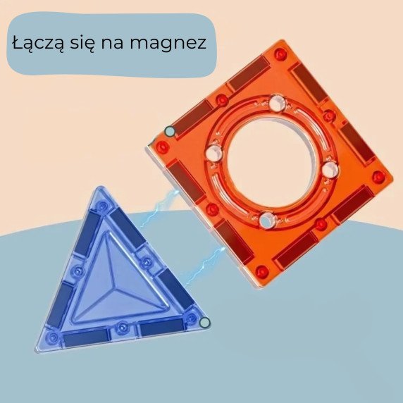WOOPIE Magnetinės Konstrukcijų Blokai 3D Mokomasis Rinkinys Kamuolių Trajektorija 113 vnt.