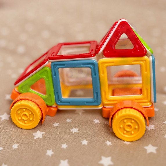 WOOPIE Magnetiniai Blokai Transporto Priemonėms Mini STEAM Pastatai 22 vnt.