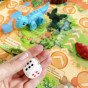 WOOPIE 2-in-1 Statybos rinkinys Dinosaurų stalo žaidimas + 46 kauliukai