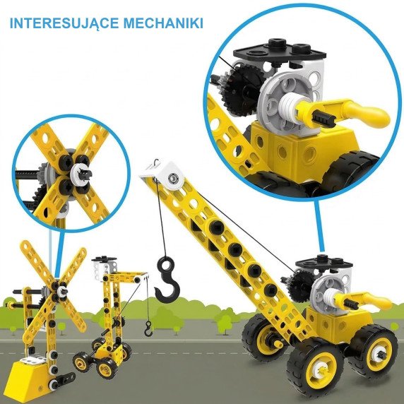 WOOPIE Automobilių 8-in-1 Konstrukcijos Rinkinys STEAM Plytelės