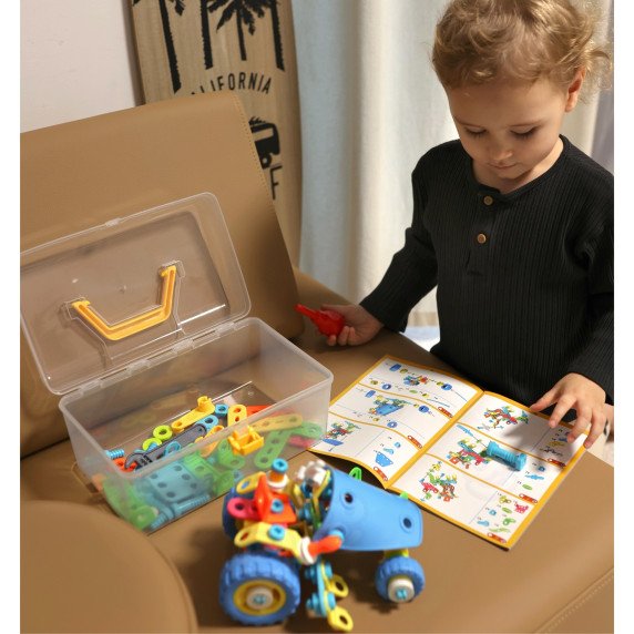 WOOPIE 6-in-1 STEM Transporto Konstruktorius su Kūno Dalimis
