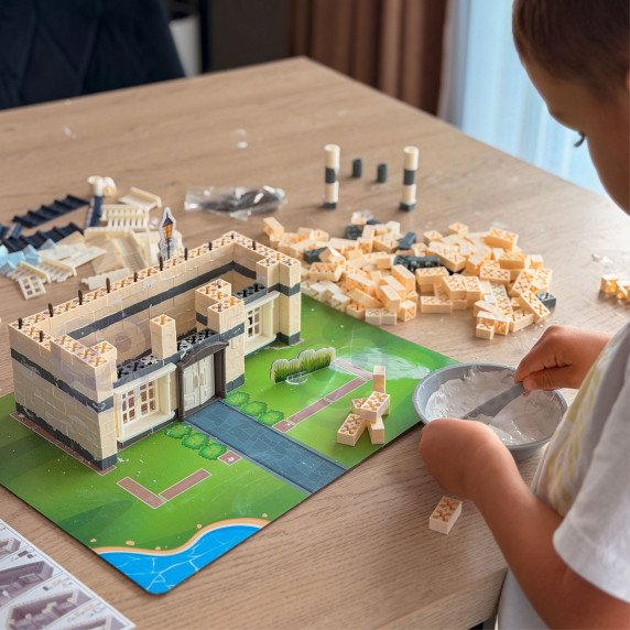 WOOPIE DIY statybos rinkinys, kuris leidžia pastatyti sapnų namą iš plytelių, 603 vnt.