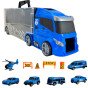 WOOPIE sunkvežimio transporterio rinkinys 3in1 mėlynas policija