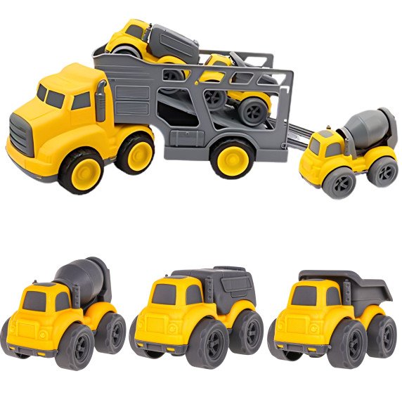 WOOPIE Kėbulo lifto automobilis 4-in-1 rinkinys statybinių automobilių