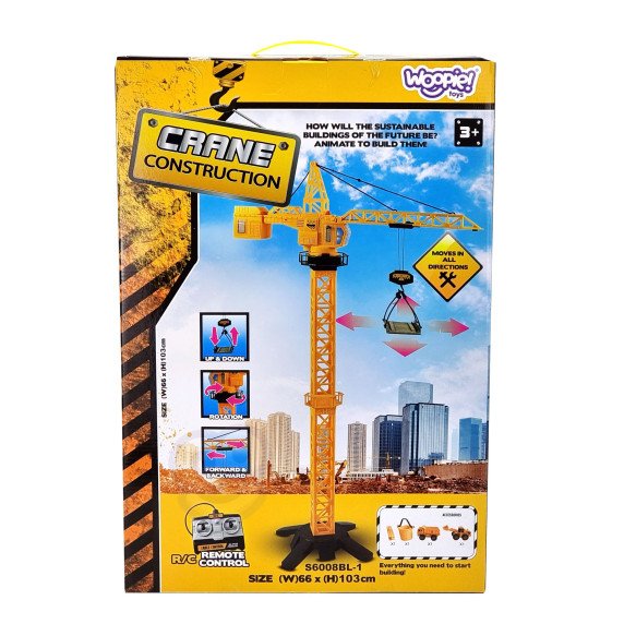 WOOPIE Nuotolinio valdymo krautuvas 103cm R/C sunkvežimis ekskavatorius + 4 priedai.