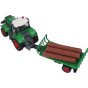 WOOPIE RC Traktorius su priekaba - mastelis 1:24