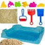 WOOPIE Kinetic Sand 0,5 kg stalo rinkinys su formomis
