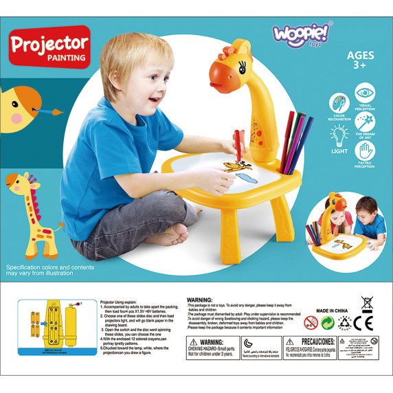 WOOPIE Piešimo lenta Žirafos projektorius + žymekliai