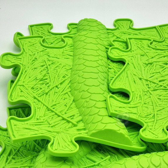 WOOPIE Jutiklinis Kilimas Ortopedinis Puzzle Gyvatė Žalia 6 vnt.