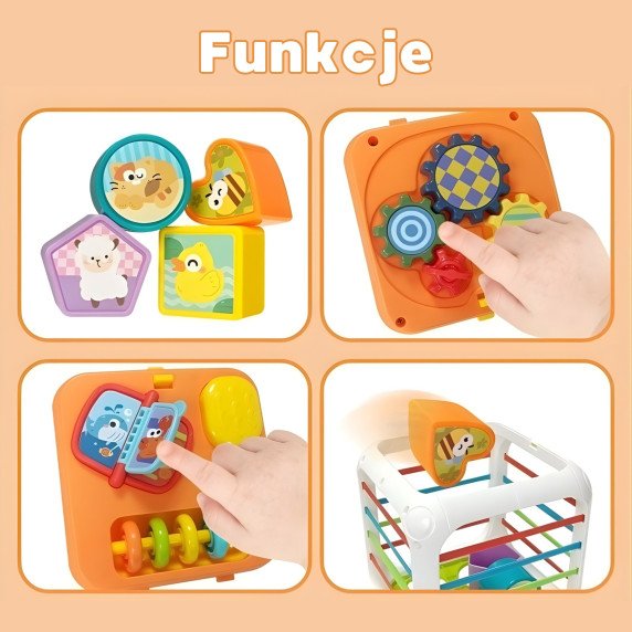 WOOPIE mokomasis kubas su rūšiavimo 4 į 1 formomis nuo 18 mėn.
