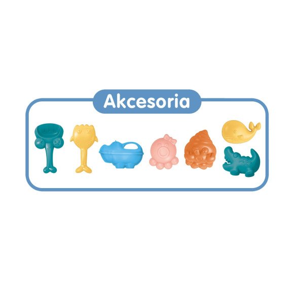 WOOPIE 3-in-1 Smėlio dezės rinkinys Karvės lagaminas Vandens stalas
