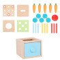 WOOPIE GREEN Medinis mokomasis stalčius 4-in-1 Montessori rūšiavimo morkų žaidimas FSC