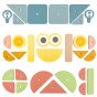 WOOPIE GREEN Medinis Klojimo Hammer Puzzle 20 modelių 82 vnt.