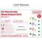 MASTERKIDZ Spalvotų STEAM lentos varžtų komplektas (512 vnt.)
