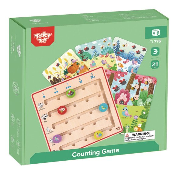 TOOKY TOY Medinis skaičiavimo gyvūnų mokymo žaidimas