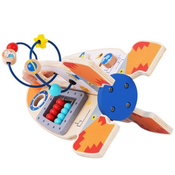 Tooky Toy Didelis Medinis Išsilavinimo Žaislas Daugiafunkcinė Raketos