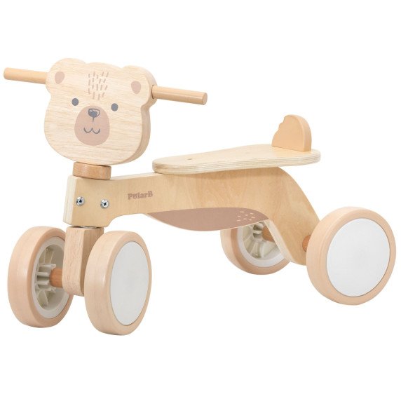VIGA PolarB medinis riedulys Ruda Teddy Bear su minkštais ratais.