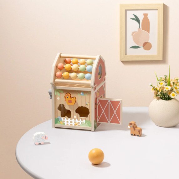TOOKY TOY Medinis ūkininkijos ūkis veiklos rūšiaviklis Montessori skečiui