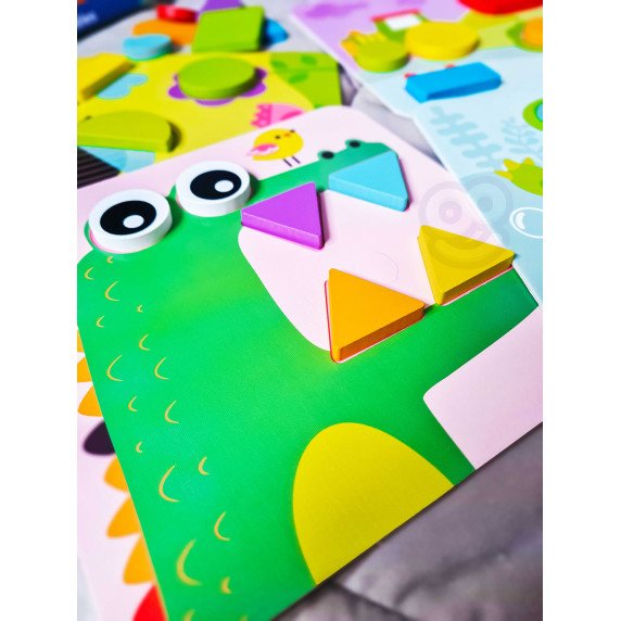 TOOKY TOY 4 in 1 Puzzle Montessori Blokų galvosūkiai