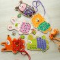 TOOKY TOY Medinis 5-in-1 gyvūnų siuvinėjimo žaidimas