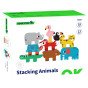 TOOKY TOY Mediniai Kubeliai Puzzle Gyvūnai Montessori 9 vnt.