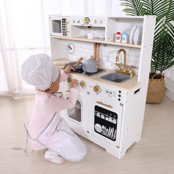 Didelis medinis daugiafunkcinis modernių virtuvės priedų žaislas TOOKY TOY
