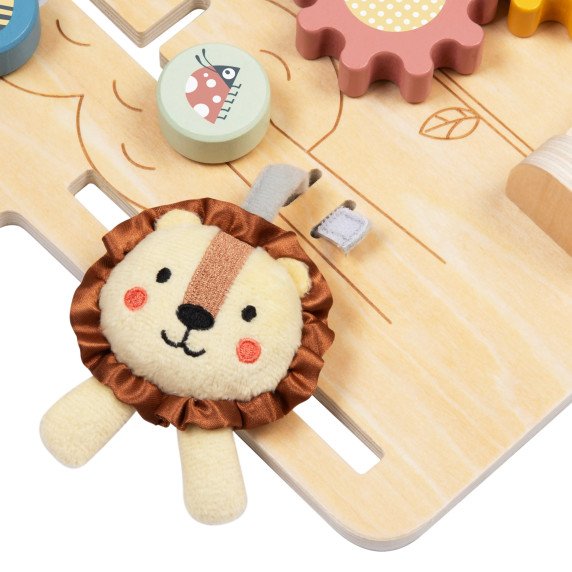 TOOKY TOY Didelė medinė manipuliavimo lentos namas - Veiklos centras