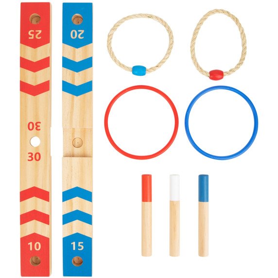 TOOKY TOY Medinis linksnių kryžiaus žaidimas Arcade Ring Cross Game