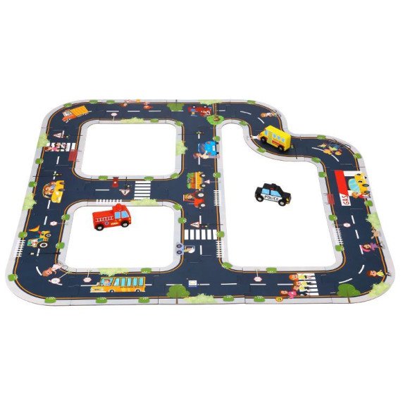 TOOKY TOY Kelionės galvosūkis vaikams Kelio modelis 21 dalis FSC Sertifikatas