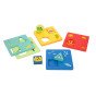TOOKY TOY Montessori dėlionė Formos ir Spalvų Gyvūnai 6 Lentos FSC