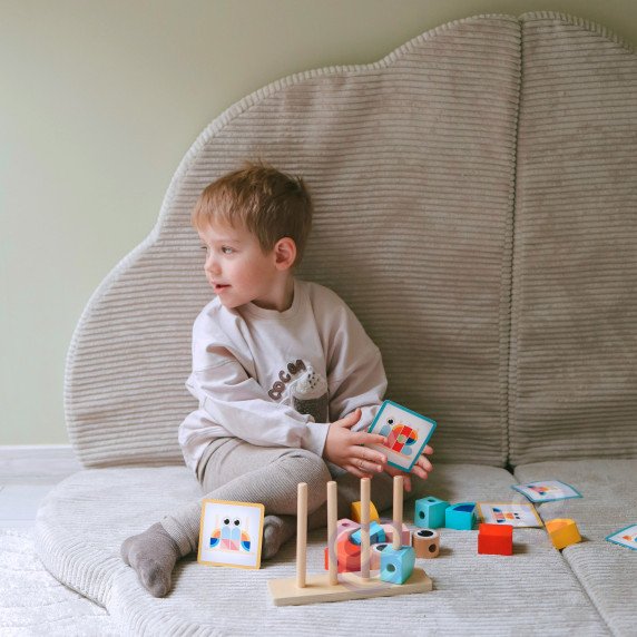 TOOKY TOY Kūrybinis medinis 3D kosmoso blokų krabas