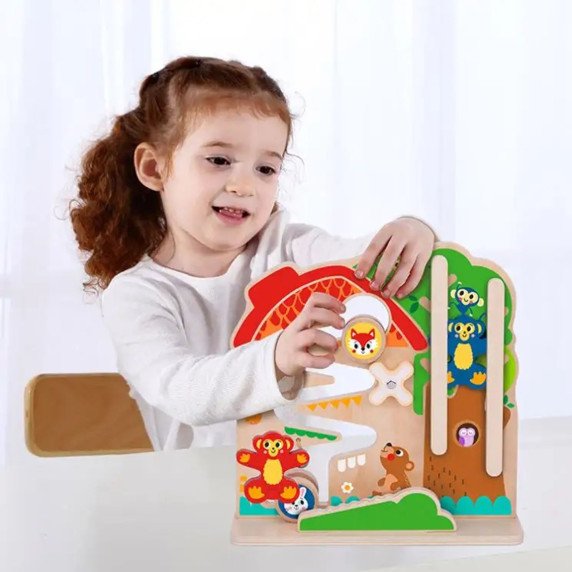 TOOKY TOY Medinis Montesori manipuliuojamas lankas