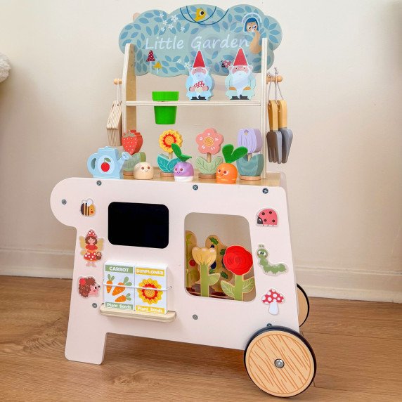 TOOKY TOY Sodo vežimėlis Medinė Parduotuvė 57 vnt.