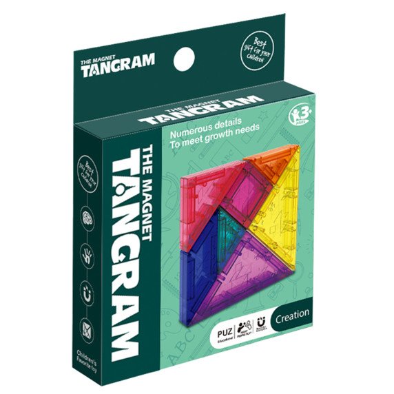 WOOPIE Tangram Magnetiniai Blokai 3D Galvosūkis