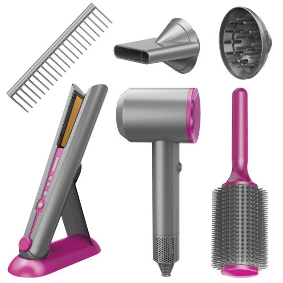 WOOPIE Mažas Kirpėjo Rinkinys Plaukų Džiovintuvas Tiesintuvas Priedai