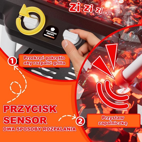WOOPIE Grill Barbecue Sodo virtuvės interaktyvus LED komplektas XL, 31 vnt.
