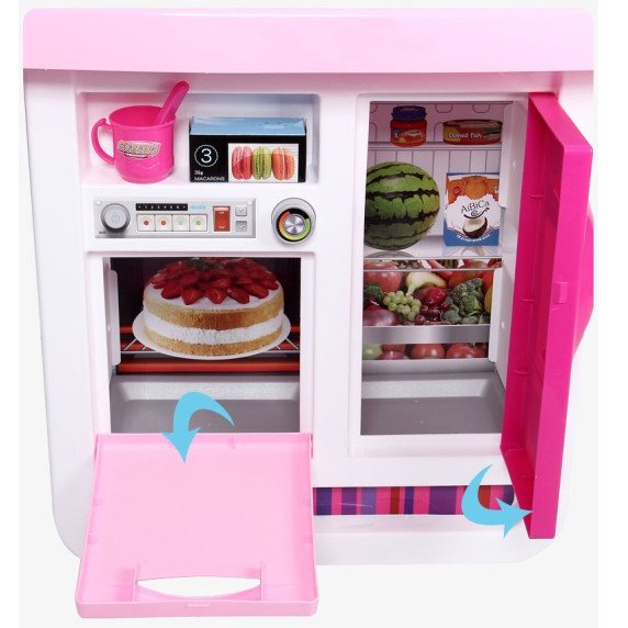 WOOPIE Kitchen MANO MAŽYNA VIRTUVĖ LIEČIAMASIS skydelis su garsu Vandens cirkuliacija Rožinė