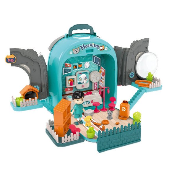 WOOPIE Mažo Veterinaro Rinkinys 3in1 Namai Lagaminas Šuo