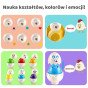 WOOPIE Montessori formų rūšiavimo galvosūkis atitikimas laimingi vištelės kiaušiai 6 vnt.