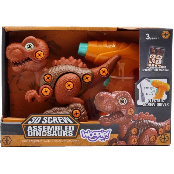 WOOPIE Dinozaurų sukimasis statybos rinkinys + Gręžtuvas 31 vnt.