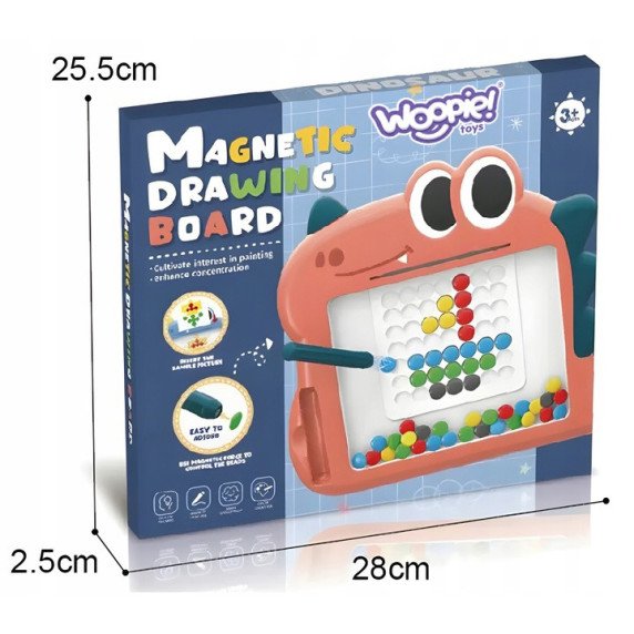 WOOPIE Magnetinė lentelė vaikams Montessori MagPad Dinosauras