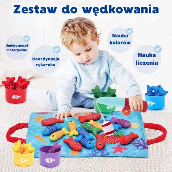 WOOPIE Mažasis Žvejų rinkinys, Mokantis skaičiuoti, 22 dalių